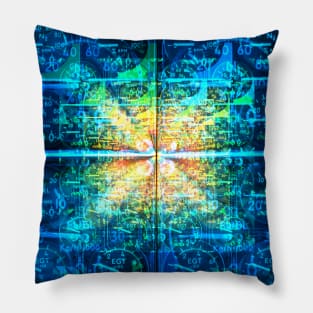 psychedelic Aviation Flight Cockpit Pillow