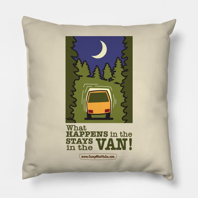 What Happens in the Van ... light Pillow by CampWestfalia
