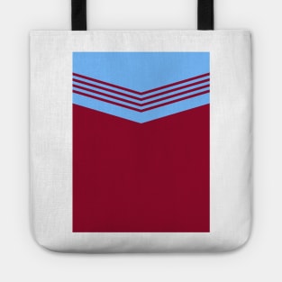 West Ham 1976 Chevron Hoop Claret Sky Blue Tote