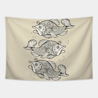 Fishes with Celtic trickle Tapestry