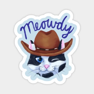 Meowdy! Magnet