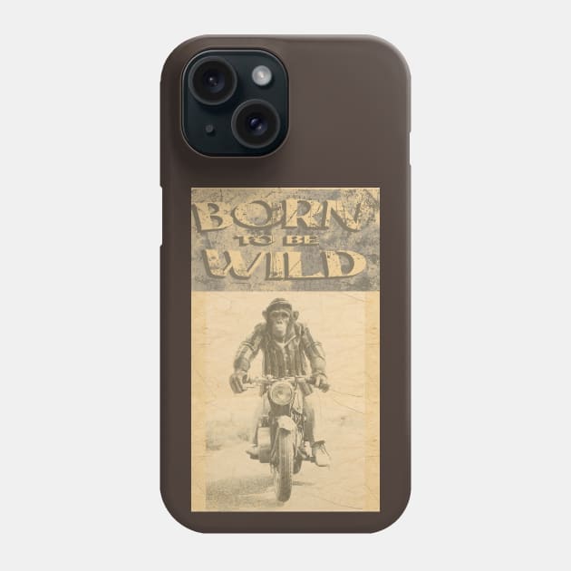 OG BIKER - Born To Be Wild Chimp Phone Case by OG Ballers