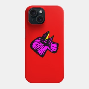 Stylized Neon Pink Frilled-neck Lizard Phone Case