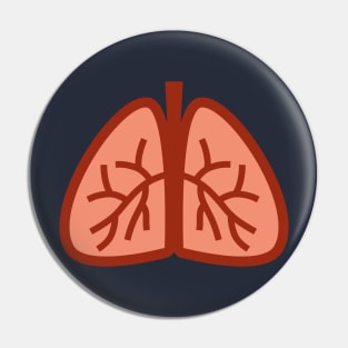 Cool Minimal Funny Lungs T-Shirt Pin