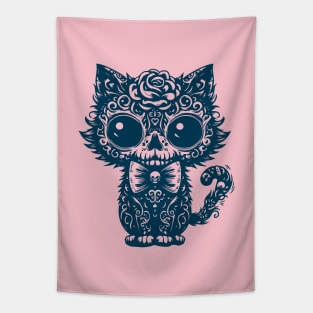 Gothic kitten with rose Tapestry