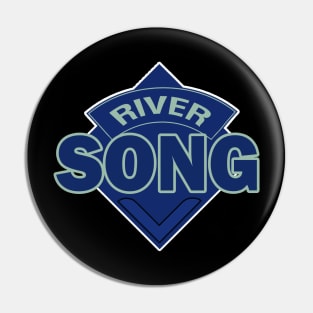 River Song - Doctor Who Style Logo - Spoilers Pin