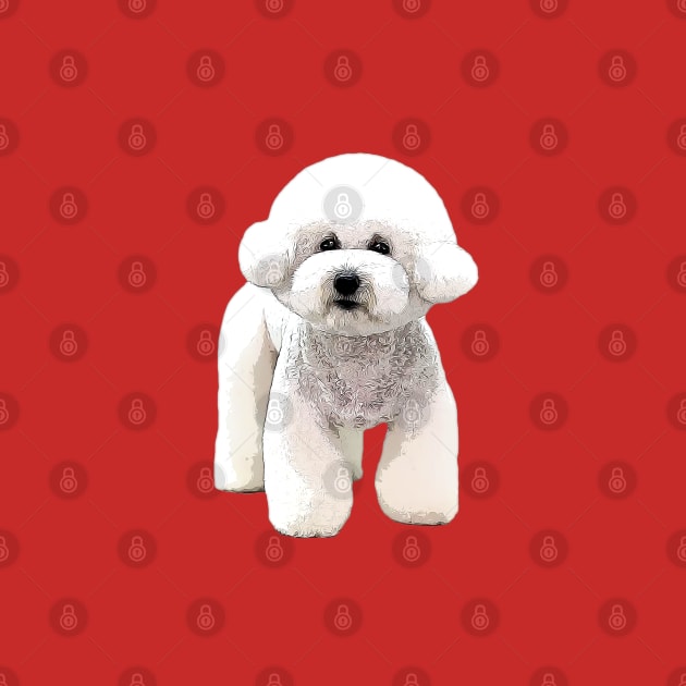 Bichon Frise Cute White Puppy Dog by ElegantCat