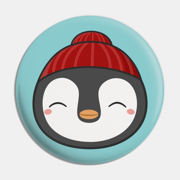 Kawaii Cute Penguin Pin by happinessinatee