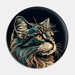 Purrfect Cat Face Cute Funny Lover Pin