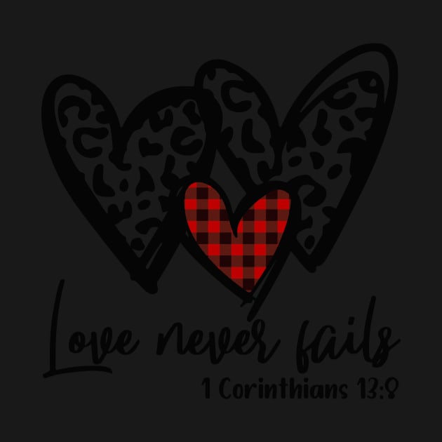 Love Never Fails 1 Corinthians 13:8 by marknprints