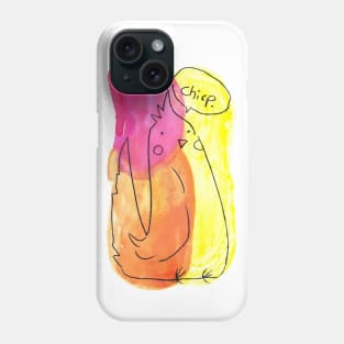 Pink and Yellow Watercolor Cockatiel Phone Case