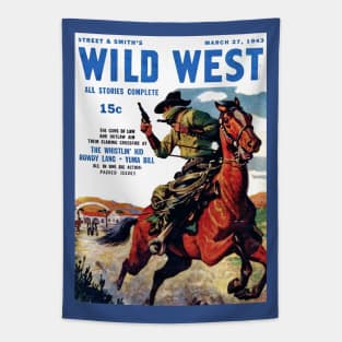 Wild West Magazine Cover October 1943 Tapestry