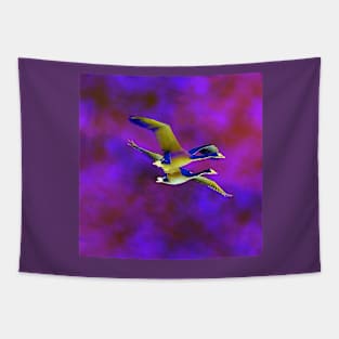 Birds in Flight Abstract Tapestry