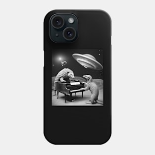 Pangolin playing piano in space Phone Case