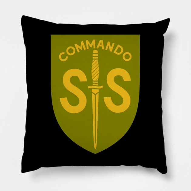 WW2 British Army No2 Commando SAS Badge Pillow by GRIM GENT