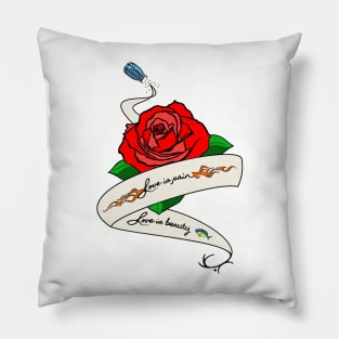 Love is Pain (Alex and Piper Tattoo Tribute) Pillow