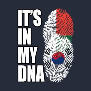 Malagasy And South Korean Mix Heritage DNA Flag T-Shirt