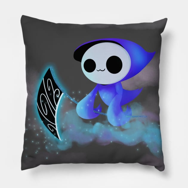 Gleaming Reaper (Sleepy Forest Creatures) Pillow by Irô Studio
