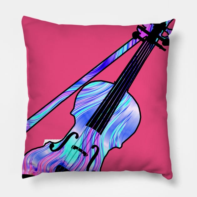 Fractal Violin Pillow by letnothingstopyou