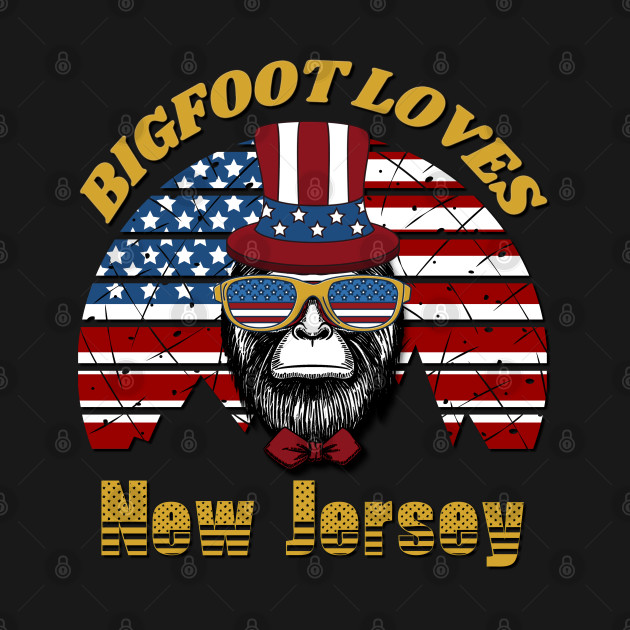 Bigfoot loves America and New Jersey by Scovel Design Shop
