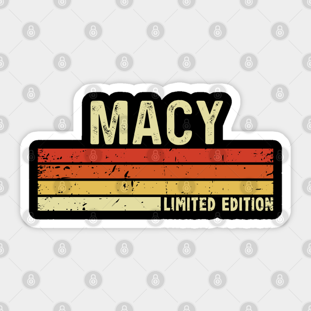 Macy First Name Vintage Retro Gift For Macy - Macy - Sticker ...