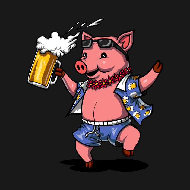 Pig Wine Drinking Lover Funny Farm Pork by underheaven