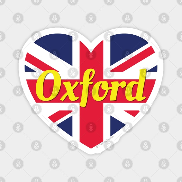 Oxford England UK British Flag Heart Magnet by DPattonPD