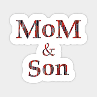 Mon and son in wax fabric Magnet