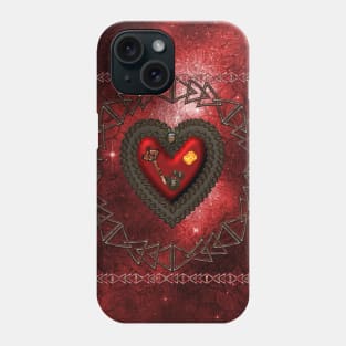 Awesome celtic steampunk heart Phone Case