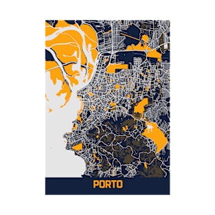 Porto - Portugal Bluefresh City Map T-Shirt