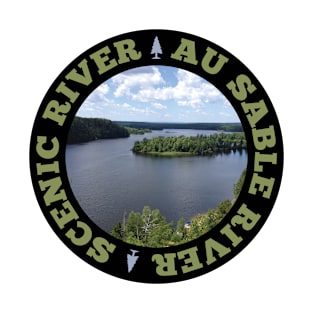 Au Sable River Scenic River circle T-Shirt