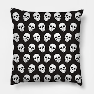 Black and White Halloween Skull Pattern Pillow