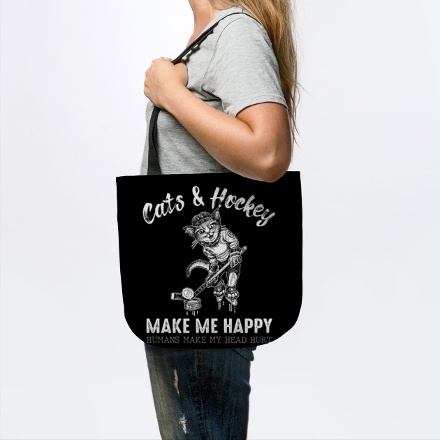 Funny Cat And Hockey Apparel Make Happy Humans Make Hurt Cat