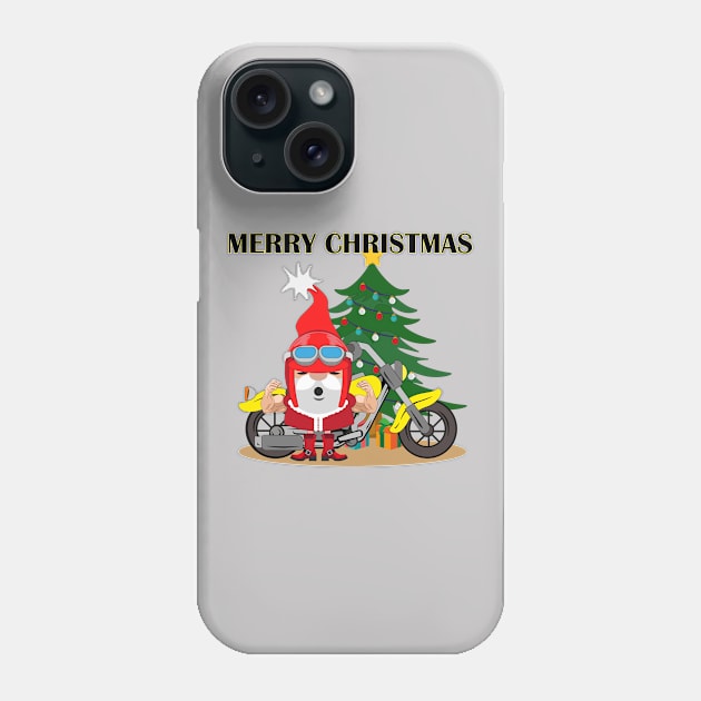 Biker Santa Phone Case by GilbertoMS