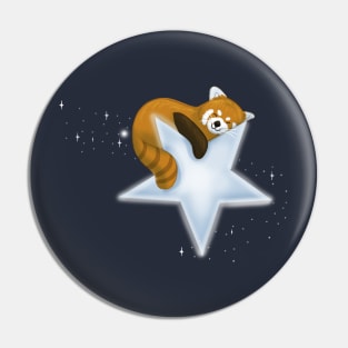 Sleeping Red Panda Star Pin