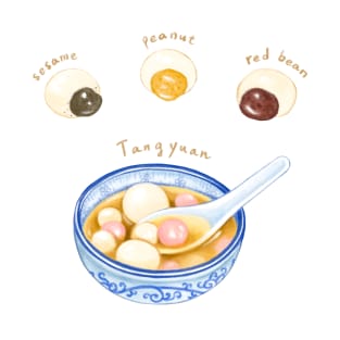 Taiwanese Food Illustration - Tangyuan (Glutinous Rice Ball) 台灣食物插畫 - 湯圓 (元宵) T-Shirt