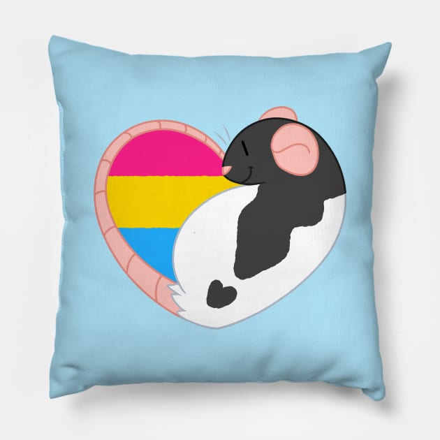 Pansexual Pride Rat Pillow by Dandyrats