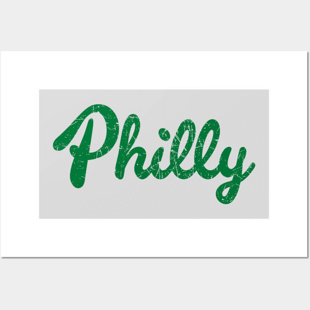 Philadelphia Phillies Text logo Distressed Vintage logo T-shirt 6