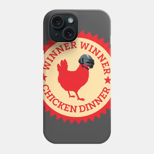 Winner Winner Chicken Dinner - Chicken Helment Stamp Phone Case by mymainmandeebo