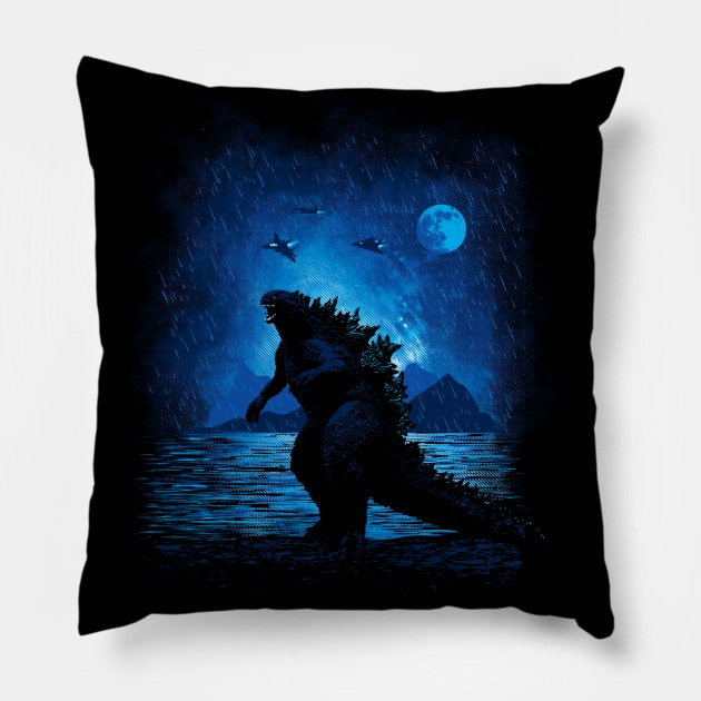 Monster King Pillow by Daletheskater