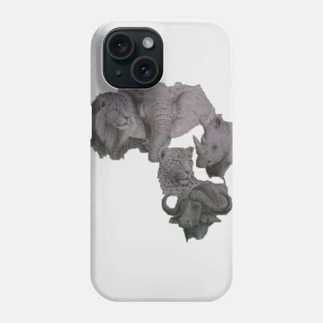 African Big 5 Phone Case by Divan