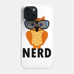 Cute Nerdy Owl with funny Nerd Glasses - Intelligent and Smart Nerd Owl Phone Case