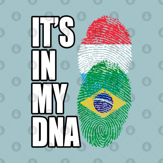 Luxembourgish And Brazilian Mix Heritage DNA Flag by Just Rep It!!