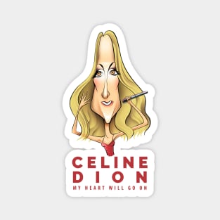 celine dion red suit Magnet