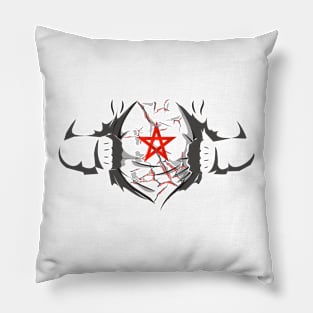 Heartbeat of Unity: Embracing One Morocco Morish Lovers Pillow