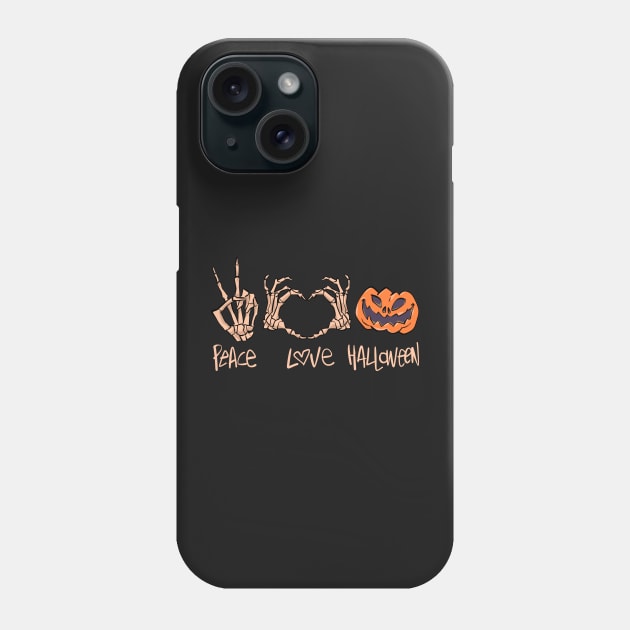 Peace Love Halloween Phone Case by Photomisak72