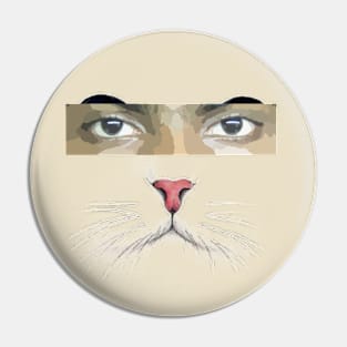 Cat with Human eyes Pin