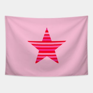 Pink and Red Stripes Tapestry