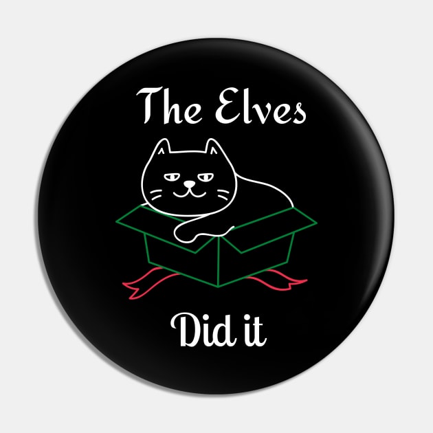 The Elves Did It. Cute Cat Lover Merry Christmas design. Fun, Cheeky, Christmas Elf. Pin by That Cheeky Tee