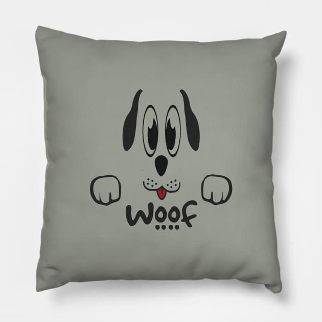 Woof Woof! Pillow by AJ Designz